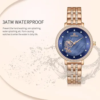 Brand de lux NAVIFORCE Ceasuri Femei de Moda Elegant Doamnelor Cuarț Ceas de mână de Diamante Brățară de Ceas rezistent la apa Relojes Mujer