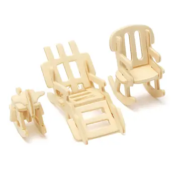 Cadou de crăciun de 34 De Pc-uri în Miniatură 1:12 Mobilier casă de Păpuși Pentru Papusi Mini-Lemn 3D Puzzle DIY Construirea de modele de Jucarii Pentru Copii