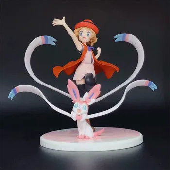 Pokemon Serena Sylveon Eevee Anime Cifre PVC Drăguț Set Joc Pokemon Monstru Eevee Decor Acasă Acțiune Figma Modelul Jucarii Papusa Cadou