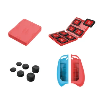 Protecție Pack pentru Nintendo Comutator NS NX Joy-pad Caz Mâner Suport Prindere Confort Crystal Shell Thumbstick Grip Capace Sloturi pentru Carduri