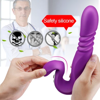 HWOK U Shape Vibrator Vibrator Dublu Motor Clitoris, punctul G Stimulator Silicon de sex Feminin Masturbator Jucarii Sexuale pentru Adulți