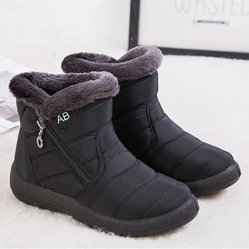 Cizme De Iarna Pentru Femei Glezna Adidași Impermeabil Snow Boot Tesatura De Bumbac Pantofi De Pluș Femeie Caldă Buty Damskie