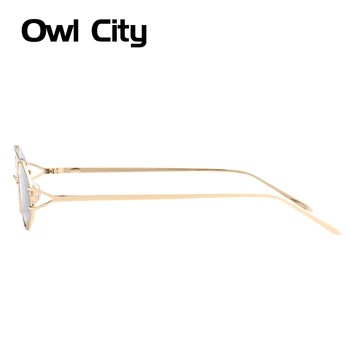 Owl City Oval Ochelari De Soare Femei Vintage De Designer De Brand Femei Nuante Cadru Metalic De Sex Feminin De Ochelari De Soare Unisex Bomboane Ochelari De Soare