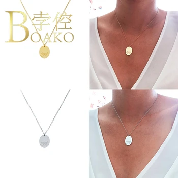 BOAKO Ins Inima Colier Pentru Femei Argint 925 Bijuterii Colier Farmece Gargantilla Plata De Ley 925 Collares #10.4