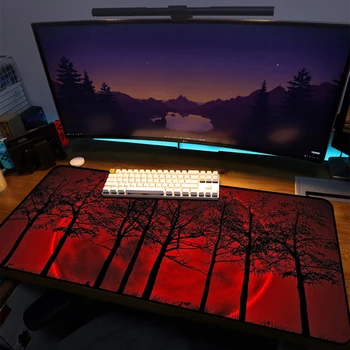 Birou pad Tabelul mat mare calculator pc rosu negru mouse pad accesorii de gaming pentru covor pentru birou 600x300 Extins pad