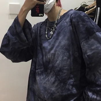 Cuplu Supradimensionate Streetwear Hanorace 2020 Toamna Femei Bărbați Harajuku Stil Coreean Jachete Hanorac Tie Dye Hoodie