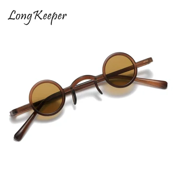 LongKeeper Retro Steampunk Mici, Rotunde ochelari de Soare Femei Barbati Brand Designer Punk Ochelari de Soare Vintage Ochelari Oculos De Sol UV