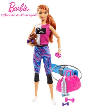 Originalele Barbie Antrenorul Fata Prinți Papusa Gimnastica Fata sport Păpuși Boneca Brinquedos Pentru Cadou Jucarii pentru copilul FXP39
