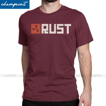 Men ' s T-Shirt Rugina Logo-ul Casual din Bumbac Tricou Maneca Scurta Rugina Joc de Supraviețuire T Shirt Echipajul Gât Haine Cadou
