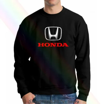 Honda Logo-ul Masini Hanorace Sweaoutdoors Negru pana Bărbați Echipajul Gât Hoodie
