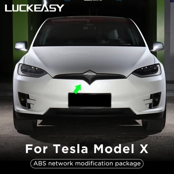 LUCKEASY ABS reț k modificarea pachetului Pentru Tesla model X 2017-2021 Masina ochiuri față tăiați banda din fibra de carbon