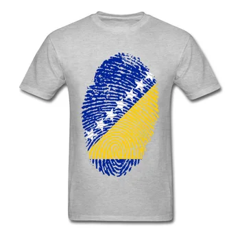 Bosnia Și H. Pavilion Amprenta T-shirt pentru Bărbați Grupuri Tricou Personalizat Tricou Negru Galben Albastru Tricou cu Dungi Îmbrăcăminte Stele Topuri