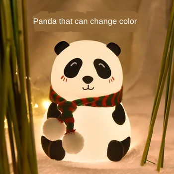 Reîncărcabilă Panda Baby Led Lumina De Noapte Dormitor Patul De Protecție A Ochilor Lampa De Noapte Desene Animate Cadou Romantic Anime Decor De Lămpi De Noapte