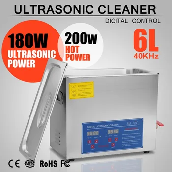 Ultrasonic Cleaner Inox 6L Comerciale Ultrasonic Cleaner 180W cu Ultrasunete Putere Incalzitor Digital de Timp