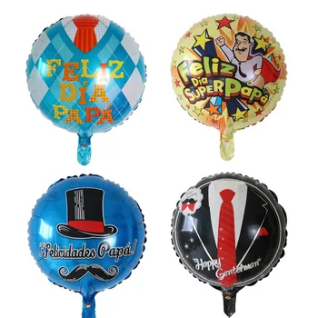 50pcs 18inch spaniolă Ziua Tatălui Happy Heliu Globos Feliz Dia Papa Super Baloane Folie tatăl mama Partidul Decor Baloes