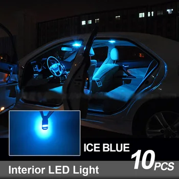 10buc Alb Masina Becuri cu LED-uri de Interior Hartă Dom Portbagaj Kit de Lumina Pentru a se Potrivi 2009-2017 2018 2019 Subaru Forester Usa Lampa plăcuței de Înmatriculare