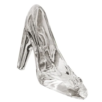 Pantofi De Cristal De Sticlă Cadou De Ziua Decor Acasă Cenusareasa Pantofi Cu Toc Înalt Pantofi De Nunta Figurine De Miniaturi Ornament