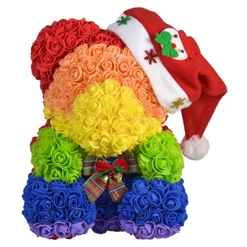 Dropshipping Decor de Crăciun Artificial PE Rose Ursuleț de pluș Urs Inima de Trandafiri Ziua Îndrăgostiților Dragoste de Nunta Cadouri pentru Fata pentru Femei
