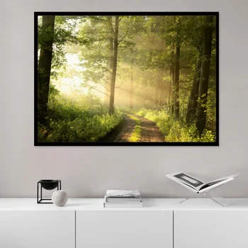 Panza Tablou Peisaj de Postere si Printuri Natura Verde Pădure, Copaci Arta de Perete Imaginile pentru Camera de zi Cuadros Decor Acasă