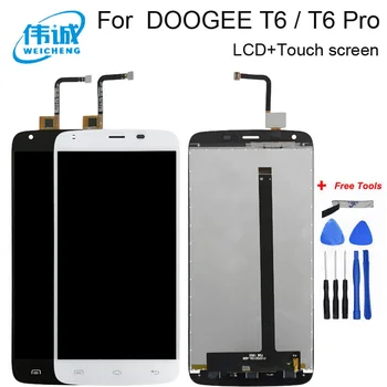 Pentru DOOGEE T6 LCD lcd Display+Touch Screen Digitizer Înlocuirea Ansamblului Pentru doogee t6 pro tv LCD Ecran