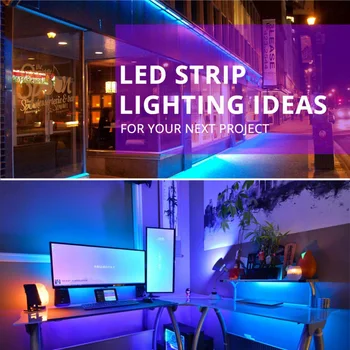 5/10/20M de Lumină LED, Benzi LED Culori Schimbă Lumina Benzi RGB panglică Panglică Lampa + 44-Cheie Telecomandă cu Infraroșu+ Adaptor-NE