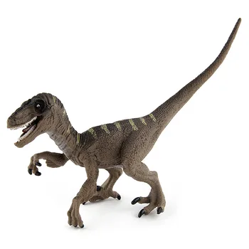 Mare Velociraptor Dinozaur Jurassic Simulare Jucărie Moale din PVC din material Plastic Pictat de Mana Model Animal Jucării pentru Copii pentru Copii un Cadou de Crăciun