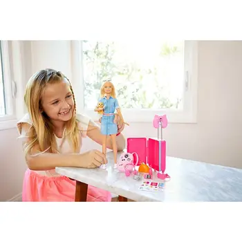 Original Păpuși Barbie Călătorie Cu Haine, Accesorii, Jucarii Pentru Fete Brinquedos Barbie Pentru Copii Juguetes Jucarii Pentru Copii Bonecas