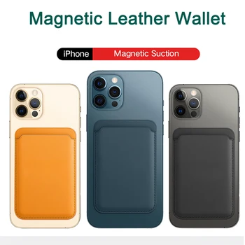 De lux MagSafe Portofel din Piele pentru Apple iPhone 12 Pro Max Mini Oficial Magnetic Titularul Cardului de Credit pentru iPhone 12 Înapoi CLip Sac