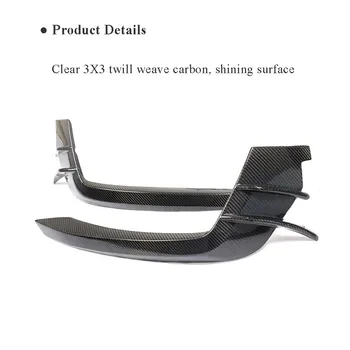 Fibra de Carbon Mașină Bara de protecție Față de Aerisire Aripa Garnitura Pentru Audi A6 S6 Sline - 2018 Bara Fata Portbagaj Ornamente Autocolante splitter