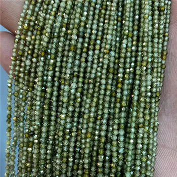 2mm 3mm 4mm Fațete Zircon Verde de Cristal Margele Rotunde Naturale Bijuterie de Piatra Margele Vrac pentru a Face Bijuterii DIY Colier Bratara