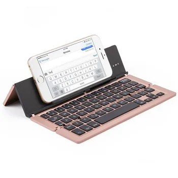 Portabil din Aluminiu Pliere Blueteeth Pliabil Compatibil cu cele mai multe tablete și telefoane inteligente Naturale și Mici 1014