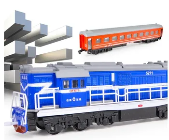 1:60 de simulare mare de aliaj trage înapoi de tren model retro din piele verde tren,simulat de sunet și lumină metal mașină de jucărie,transport gratuit