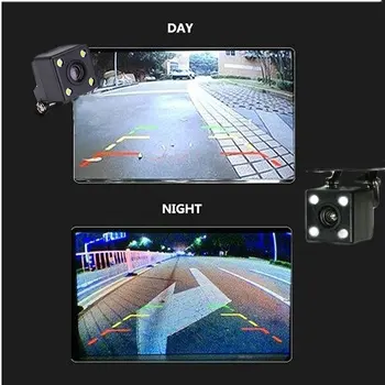 Podofo Masina din Spate Vedere aparat de Fotografiat Universal cu 4 LED-uri de Noapte Viziune de Rezervă Parcare Inversa aparat de Fotografiat Impermeabil 170 Unghi Larg Color HD Image