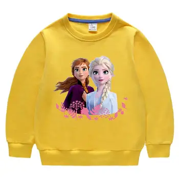 Primavara Toamna Desene Animate Frozen Elsa Hanorace Copil Tricou Baietel Fată Costum De Îmbrăcăminte Adolescent Sport Maneca Lunga Tricou