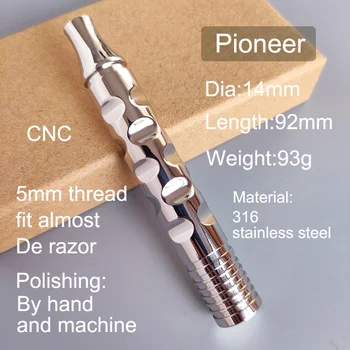 Dscosmetic Pioneer CNC 316 din oțel inoxidabil de ras de siguranță mâner
