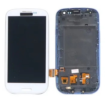 Pentru Samsung Galaxy S3 Display LCD i9300 i9300i cu Ecran Tactil Digitizer Pentru i9300 i9308 i9305 LCD Display Cu Rama de Asamblare