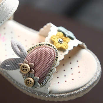 De Vară 2020 Fata De Sandale Iepure Drăguț Floare Copii Sandale Pantofi Copii Din Piele Princess Beach Sandale Pentru Fete Adolescente Dimensiune 21-30