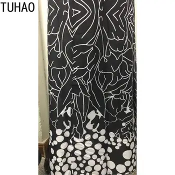 TUHAO Toamna Plus Dimensiune 4XL 5XL Vintage Maxi Lung Femei Negru Șifon Rochii de Sexy Partid de Talie Mare Mare Dimensiunea Rochie de XWX