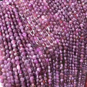 Mici Margele Fatetate 4 mm Naturale Rubys Piatra Șirag de mărgele Aplatizată Liber Margele Spacer pentru a Face Bijuterii Colier DIY Brățară Accesorii