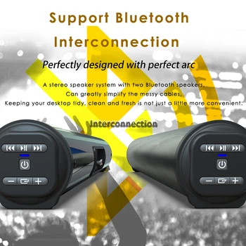 20W Acasa TV Sound Bar pentru Xiaomi Bluetooth Boxe Cu Subwoofer Surround 3D Stereo Boxe Soundbar Wireless pentru PC