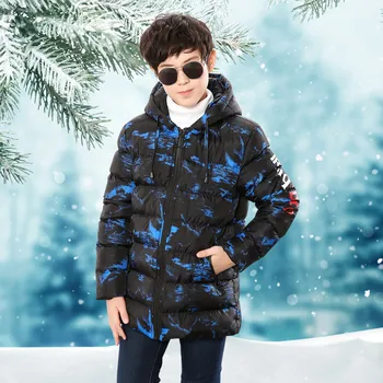 Băieții Palton de Iarna coreean Noi Copii Adolescenti, Haine de Lână Toamna domn Baieti Geaca Copii Vânt Cald Timp Îmbrăcăminte de Imprimare