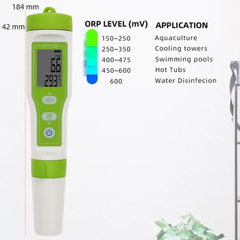 ORP-100 Digitale ORP Metru Redox Tester 2 in 1 Temp ORP Monitoriza Cantitatea de Apă Test de Puritate Analizor pentru a Bea Apă în Bazin de 50% OFF