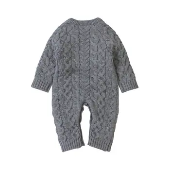 Toamna Baby Vladan Copil Solid Salopetă Fete tricotate Costume Copil Nou-născut Fată Băiat Romper Pentru dropshipper