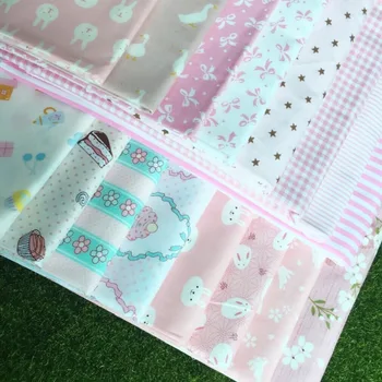 5pcs/lot Manual Diy haine Papusa material de desene animate iepure roz cutie de bumbac diagonal tesatura pentru Blyth păpușă de cârpă bjd 50*40cm DIY