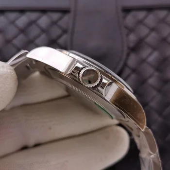 GMT watch 42mm mecanism automatic cadran alb solid din oțel inoxidabil luminoase rezistent la apa mecanic Multiplu de fus Orar