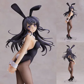 24 CM Canalie Nu Visează De Fata Bunny Sakurajima Mai Surorii vis figurina Sexy Fete Anime Pvc Figurine Jucarii model