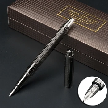 Full metal Spirală capac Iraurita stilou 0,5 mm cerneală de lux stilou pentru scriere Birou de Afaceri caneta tinteiro Papetărie 1065