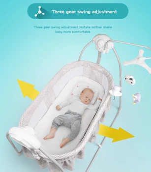 Navă rapidă! Copilul nou-născut pat balansoar cu muzica pentru copii electric leagăn dormi coș se agită 0-36 monthbaby inteligent leagăn