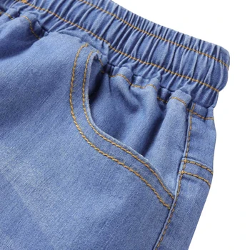 2019 Nou Toamna Pantaloni de Creion de Epocă Talie Inalta Blugi Noi Femei Pantaloni Full Lungime Pantaloni Largi Ccowboy Pantaloni Plus Dimensiune S-5XL