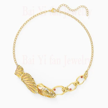 2020 Moda Bijuterii SWA Nou SHELL COLIER de Aur Galben Norocos Ocean Shell Simbol Cristal Pearl Feminin Elegant Cadou Romantic